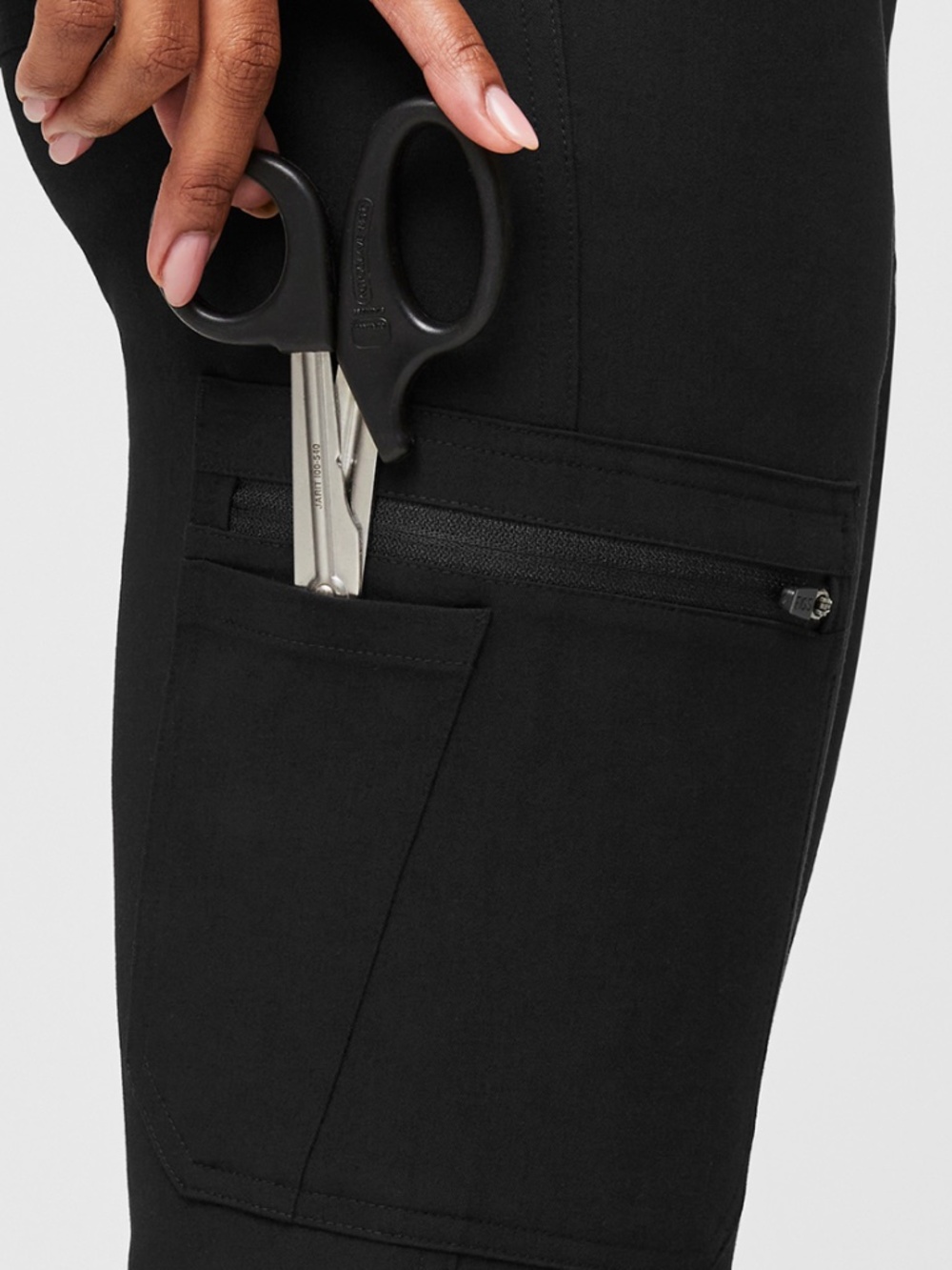 FIGS Black High Waisted Yola Skinny Scrub Pants Small Technical Collection - Picture 3 of 11